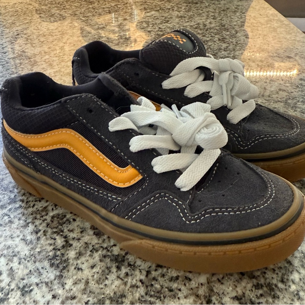 Vans Kids Black and Yellow Sneakers